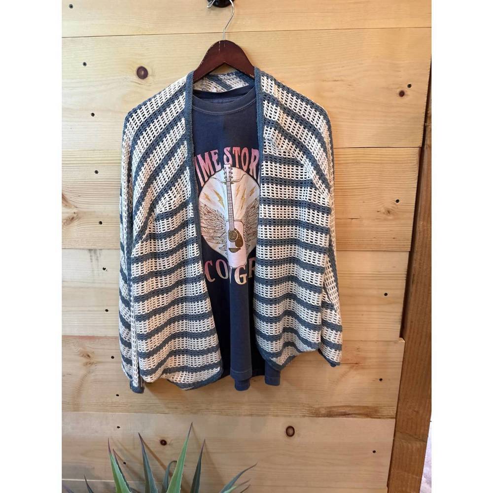 NEW COFFEESHOP beachy knit cardigan in multi